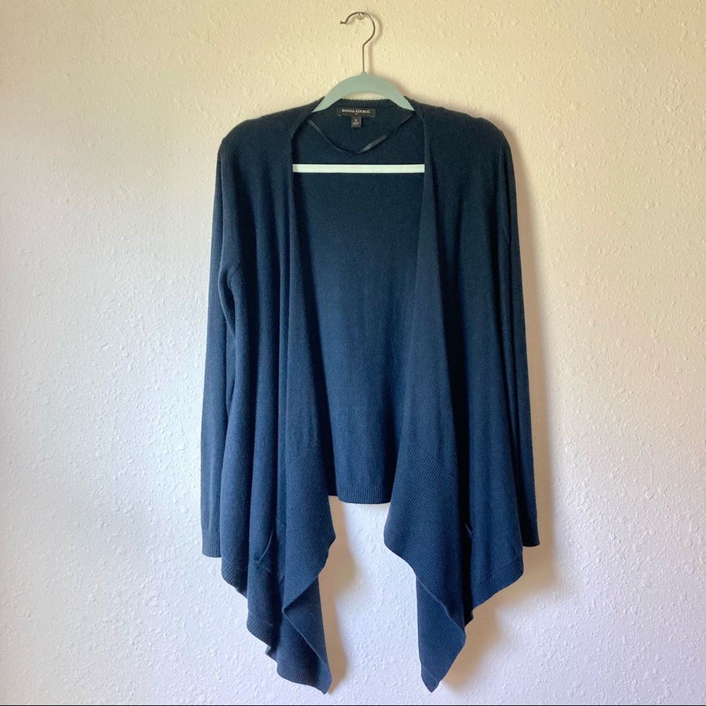 Banana Republic Navy High Low Cardigan